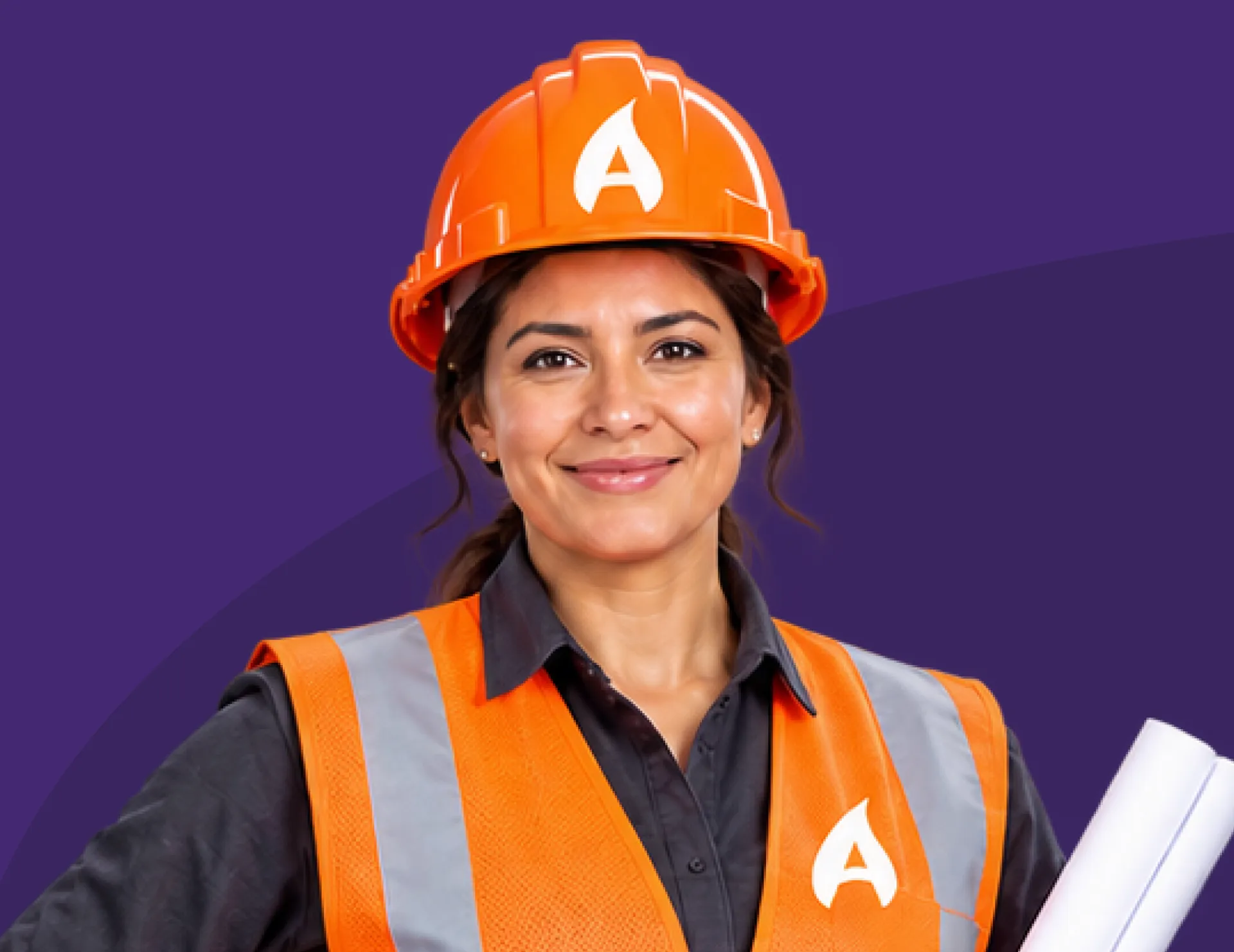 Illustrated engineer from the fictional Alderwick Commercial Heating website